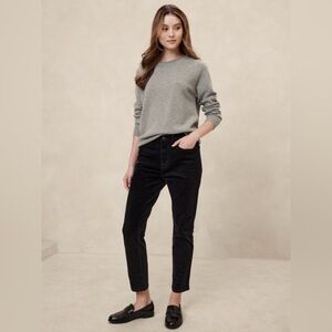 NWT! Banana Republic Black High-Rise Slim Corduroy Pant - Size 35/20 🔹